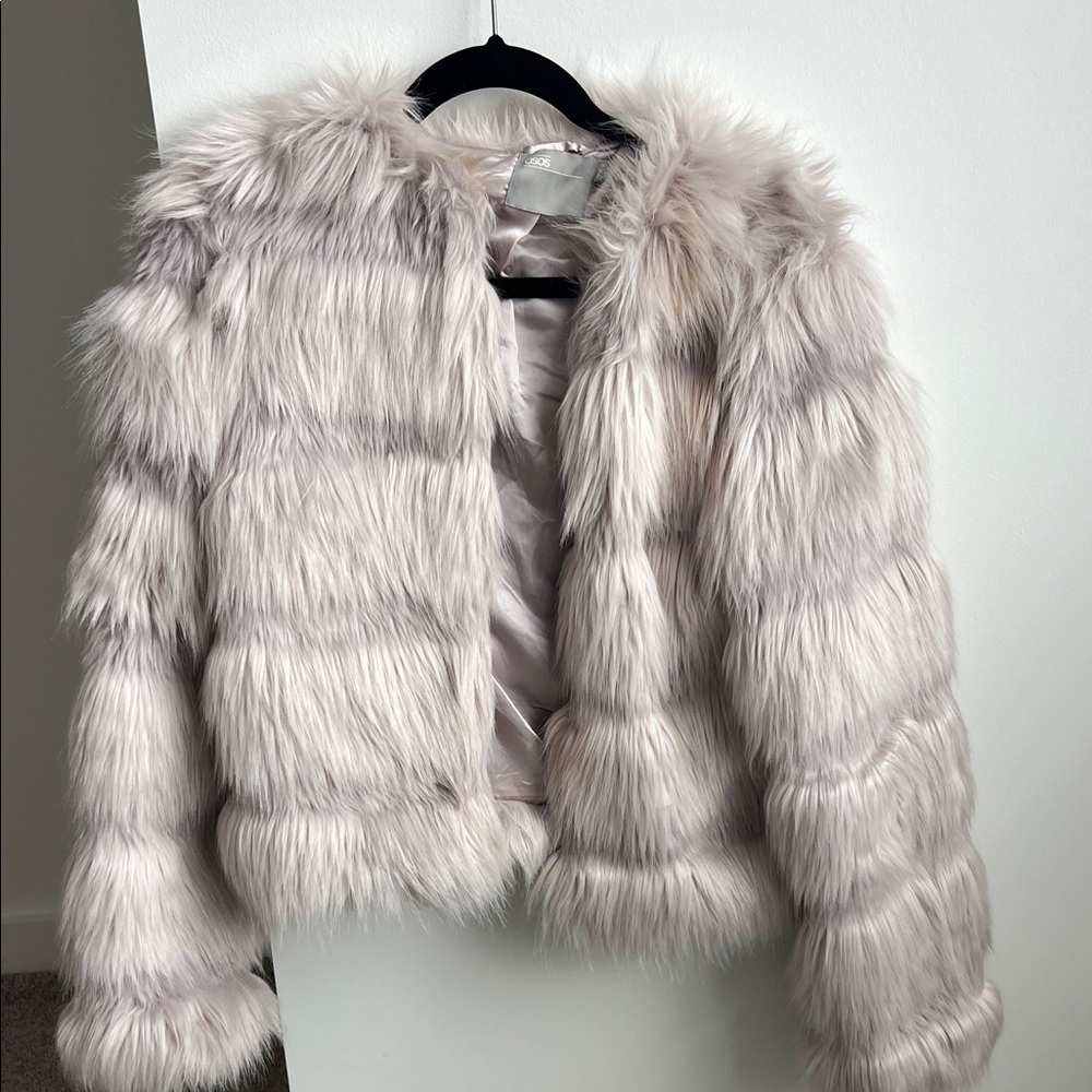 ASOS Plush Teddy Jacket - Cream